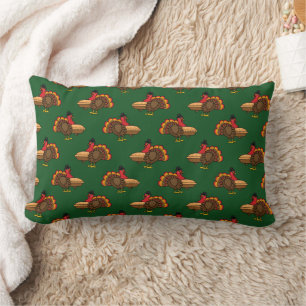 Coussin Rectangle Turquie mignonne avec tarte Citrouille Thanksgivin