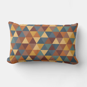 COUSSIN RECTANGLE TURQUOISE BLUE VERT BROWN OR ROUGE MOTIF GÉOMÉTRIQ