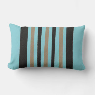 Coussin Rectangle Turquoise Vert Bleu Jaune Abstrait Motif