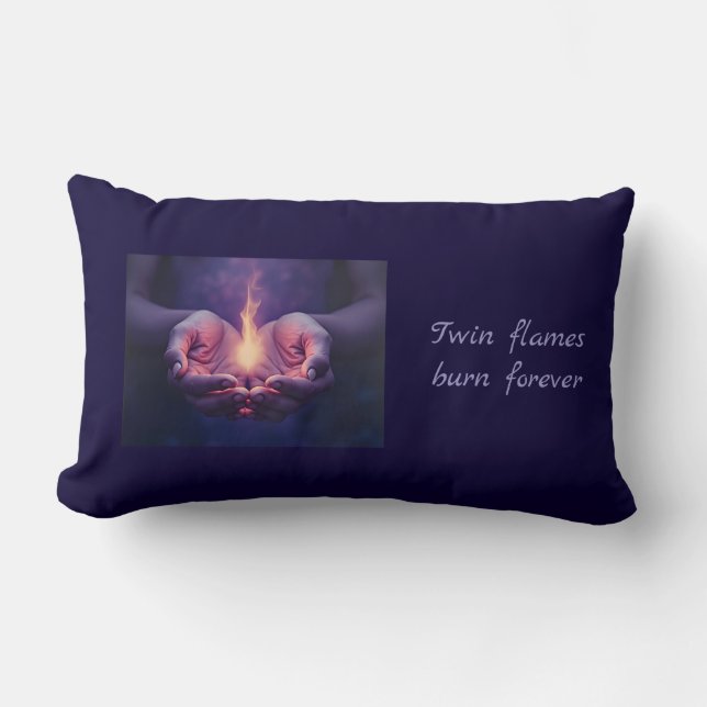 Coussin Rectangle Twin Flames (Recto)