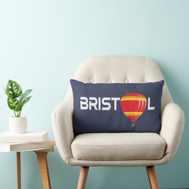Coussin Rectangle Typographie Cool Bristol à air chaud (Chaise)