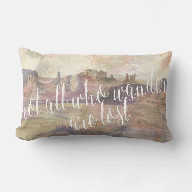 Coussin Rectangle Typographie d'aventure IV (Recto)