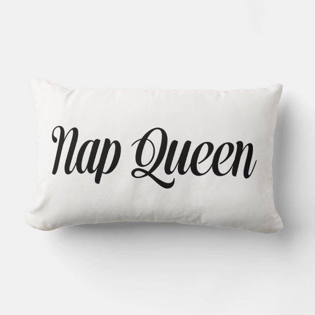 Coussin Rectangle Typographie de la reine Nap (Recto)