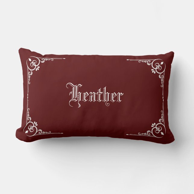 Coussin Rectangle Typographie élégante moderne personnalisée  (Recto)