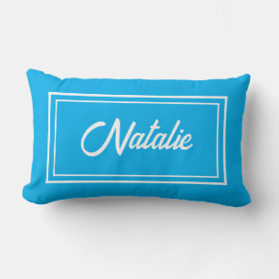 Coussin Rectangle Typographie élégante moderne personnalisée Nom 