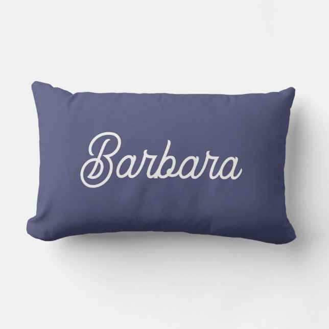 Coussin Rectangle Typographie élégante moderne personnalisée Nom  (Recto)