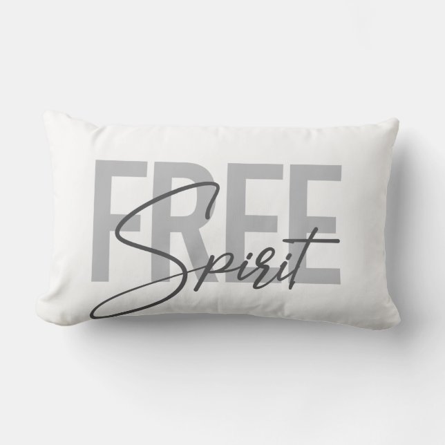 Coussin Rectangle Typographie moderne, simple et cool de Free Spirit (Recto)