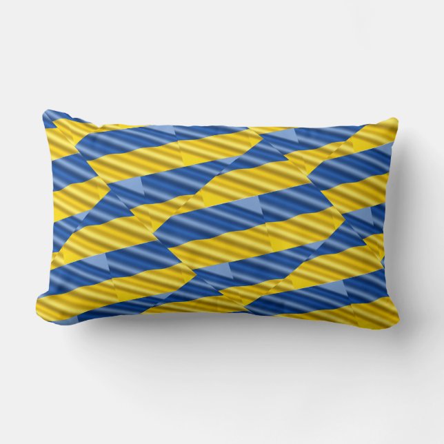 Coussin Rectangle Ukraine bleue et jaune Inspiration de la paix anti (Recto)
