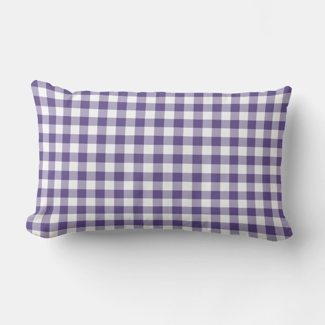 Coussin Rectangle Ultra violet violet En vichy Motif (Recto)