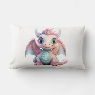 Coussin Rectangle Un bébé dragon à bonbons en coton