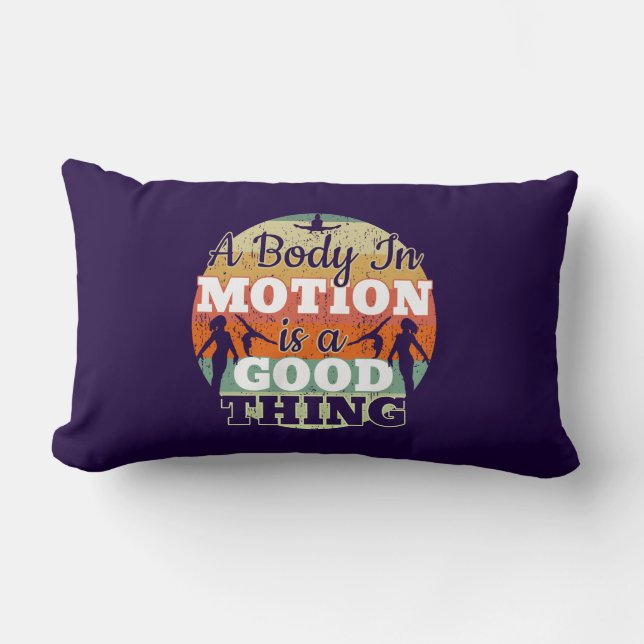 Coussin Rectangle Un corps en mouvement - Mentalité de gymnastique f (Recto)