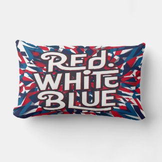 Coussin Rectangle Un design ludique du drapeau américain