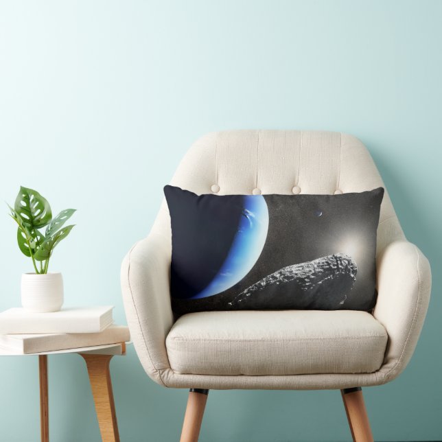 Coussin Rectangle Un Hippocamp de la minuscule lune de Neptune. (Chaise)