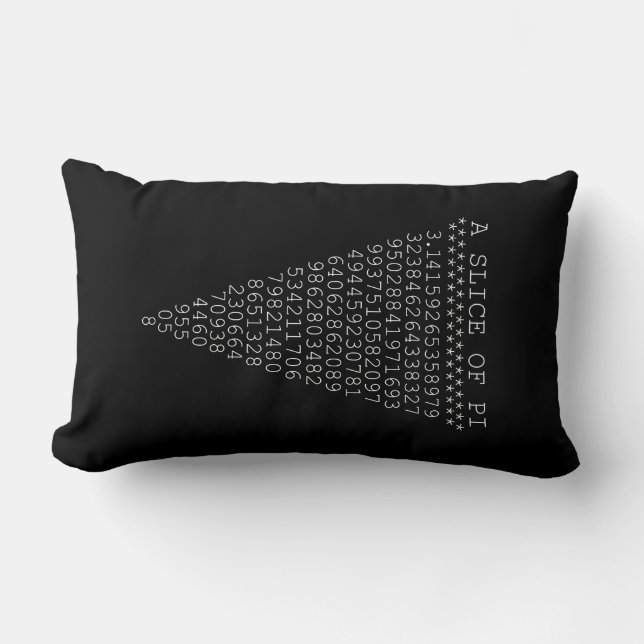 Coussin Rectangle Un morceau fantasque de Pi (Recto)