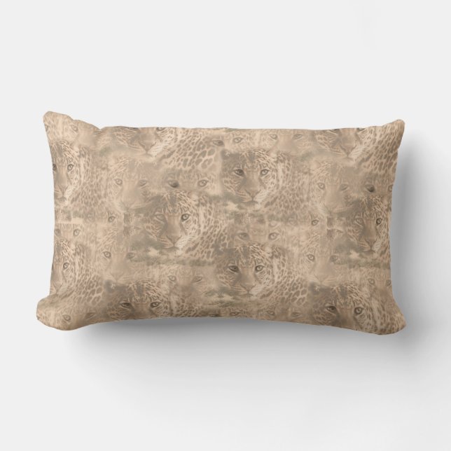 Coussin Rectangle Un motif de répétition couleur bronze doux de nomb (Recto)