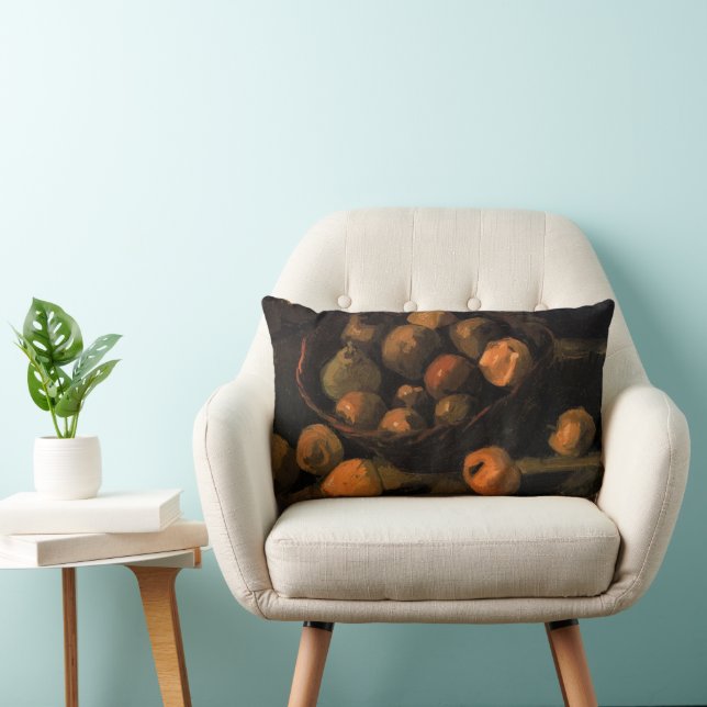 Coussin Rectangle Un panier de pommes par Vincent van Gogh (Chaise)
