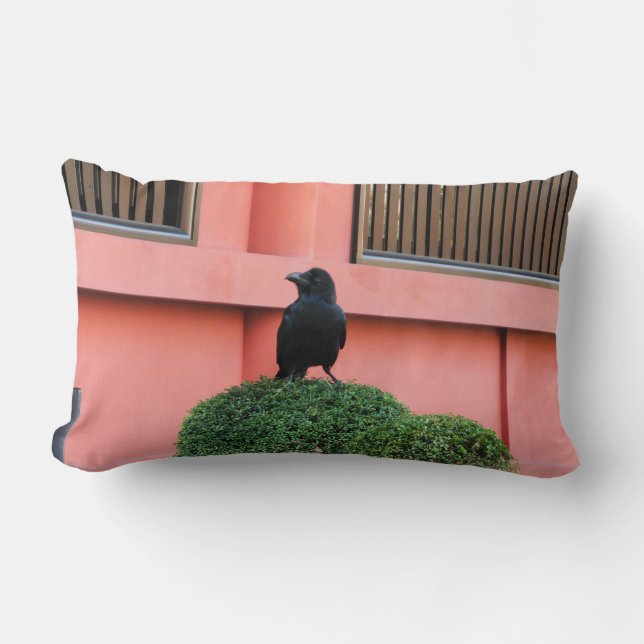 Coussin Rectangle Une Jungle À Gros Billages Croque Une Perche Sur U (Recto)