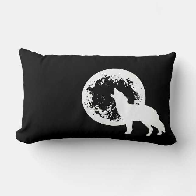 Coussin Rectangle Une lune de loup (Recto)