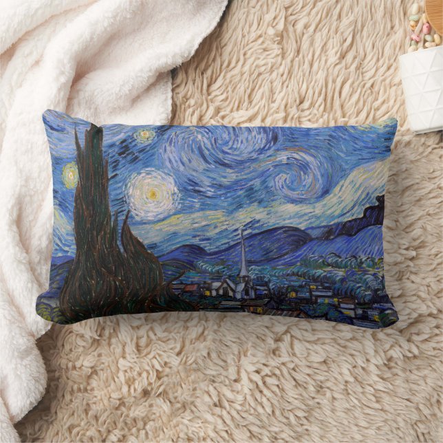 Coussin Rectangle Une nuit étoilée : Saint Remy par Vincent Van Gogh (Couverture)
