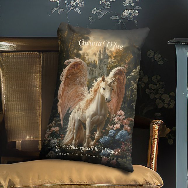 Coussin Rectangle Unicorne Pegasus Woodland Magic Pegasus (Créateur téléchargé)