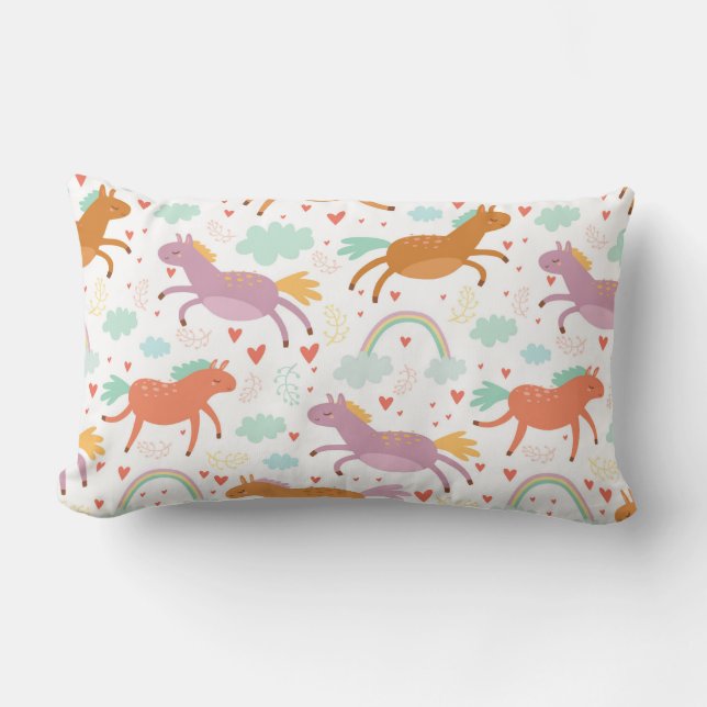 Coussin Rectangle Unicornes (Recto)