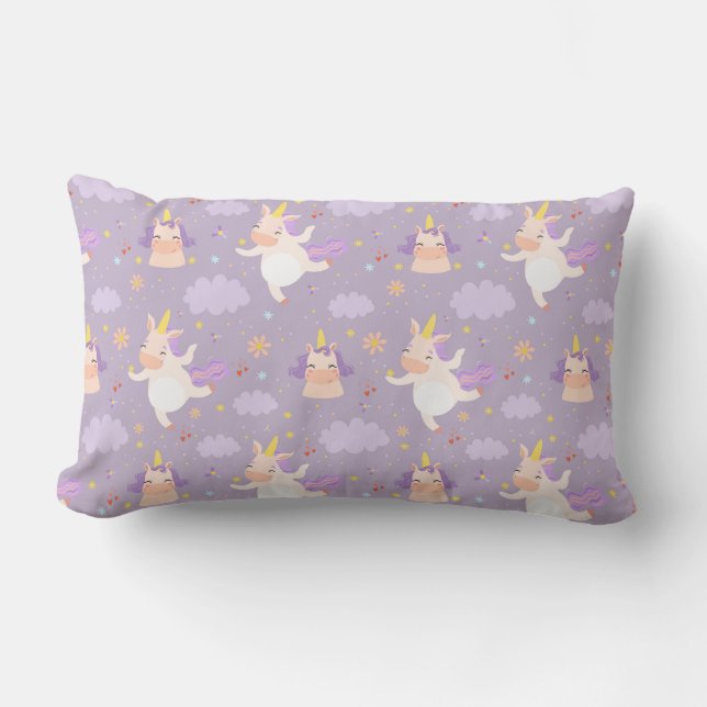 Coussin Rectangle Unicornes (Recto)
