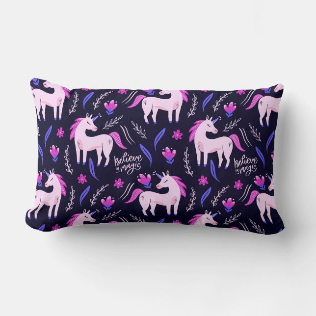 Coussin Rectangle Unicornes (Recto)
