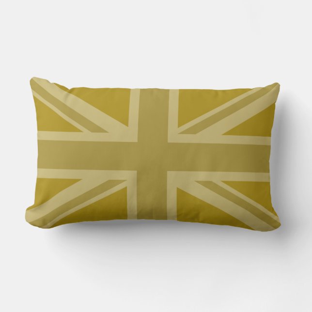 Coussin Rectangle Union Jack/or de drapeau (Recto)