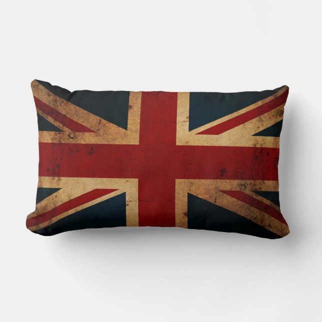 Coussin Rectangle Union Jack (regard affligé par cru) (Recto)