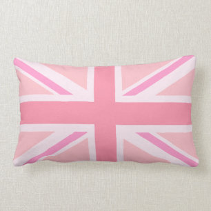 Coussin Rectangle Union Jack rose/drapeau