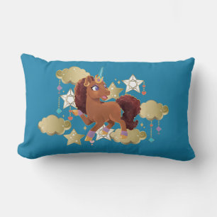 Coussin Rectangle Unique aux étoiles et aux nuages Unicorne