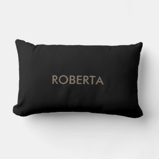 Coussin Rectangle Unique moderne Black Grey Ajouter son propre nom