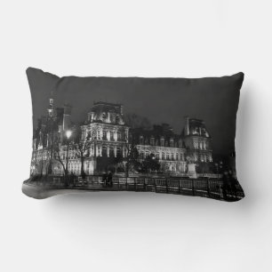 Coussin Rectangle Urbain, moderne photo de vie nocturne parisienne