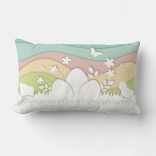 Coussin Rectangle Vacances alimentaires poussins et oeufs cachés pri