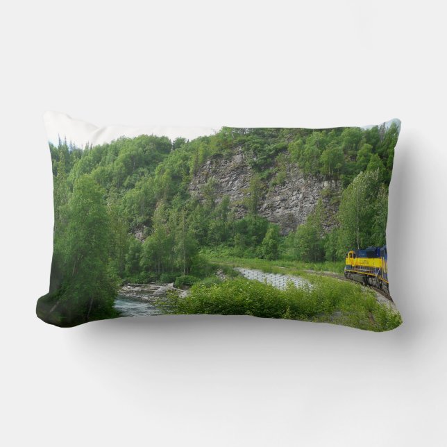 Coussin Rectangle Vacances en train Denali Express Alaska Photograph (Recto)