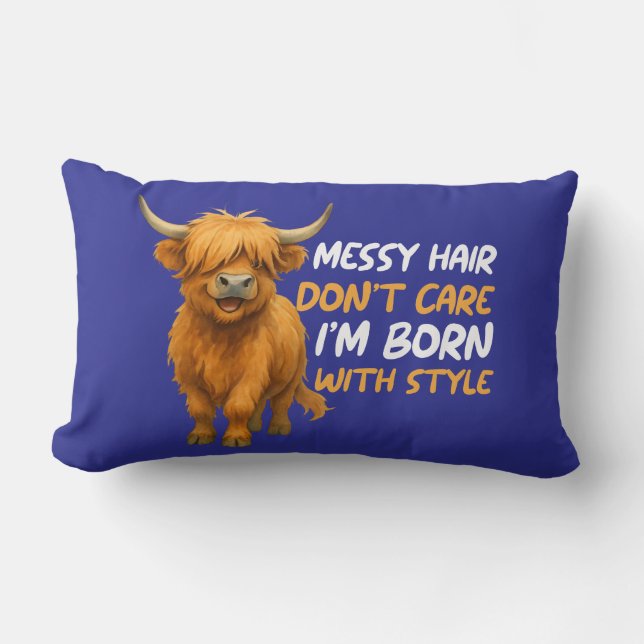 Coussin Rectangle vache des hautes terres, vache écossaise, écossais (Recto)