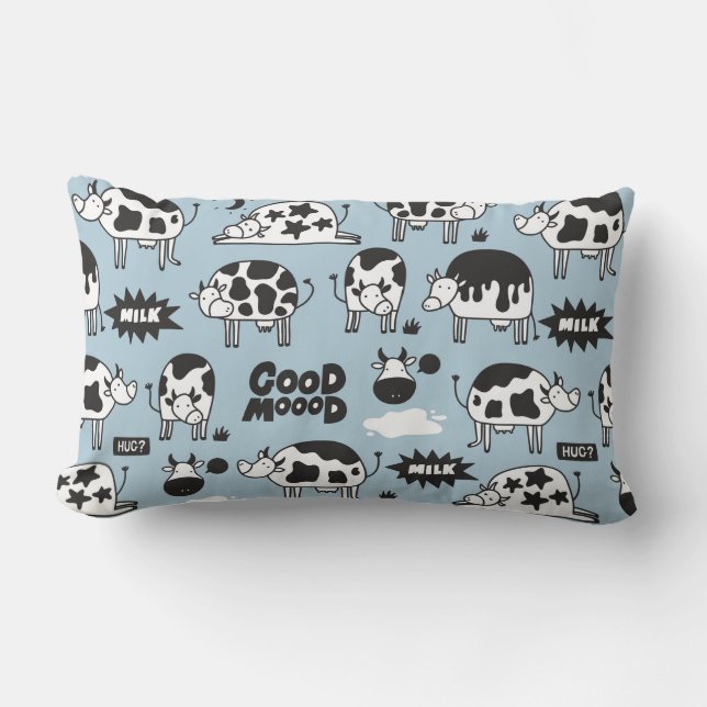 Coussin Rectangle Vache et lait (Recto)