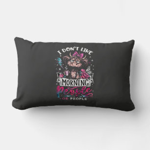 Coussin Rectangle Vache Highlandaise Grincheuse Humeur Matinale avec
