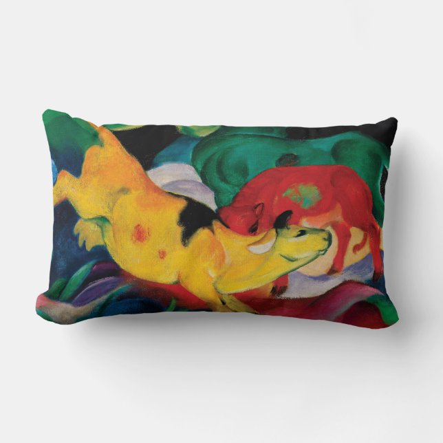 Coussin Rectangle Vache jaune par Franz Marc (Recto)