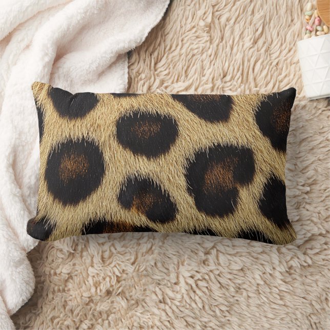 Coussin Rectangle Vache Taches Noires et Blanches Fourrure (Couverture)