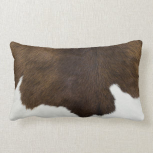 Coussin Rectangle Vachette Brown et blanche