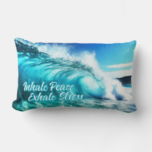 Coussin Rectangle Vague océanique inspirant apaisant