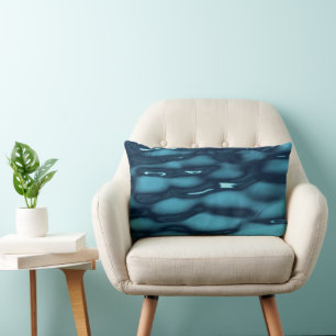 Coussin Rectangle Vagues Aqua Blue Water
