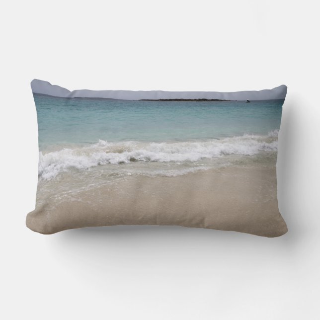 Coussin Rectangle Vagues se fracassant sur la plage (Recto)