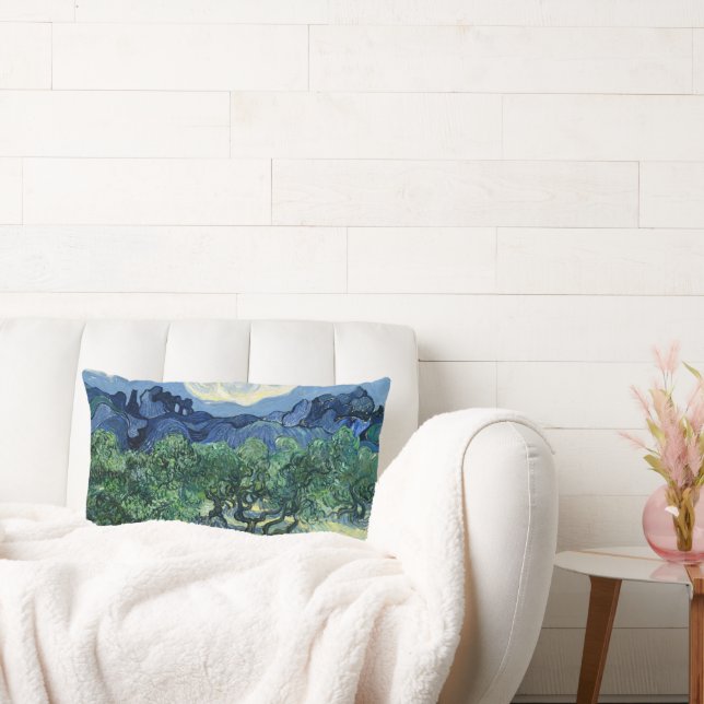 Coussin Rectangle Van Gogh Les Oliviers Paysage Peinture (Canapé)