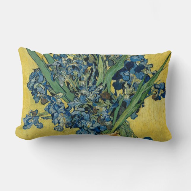 Coussin Rectangle Vase avec Irises par Van Gogh (Recto)