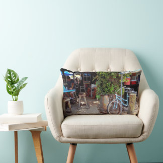 Coussin Rectangle Vélo bleu
