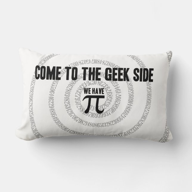Coussin Rectangle Venez au côté Geek pour Pi Decor (Recto)