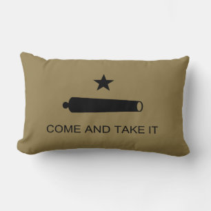 Coussin Rectangle Venez-y le chercher ! Drapeau de bataille de l'Éta