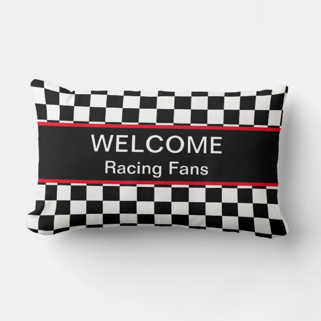 Coussin Rectangle Ventilateurs De Course De Voiture De Bienvenue (Recto)